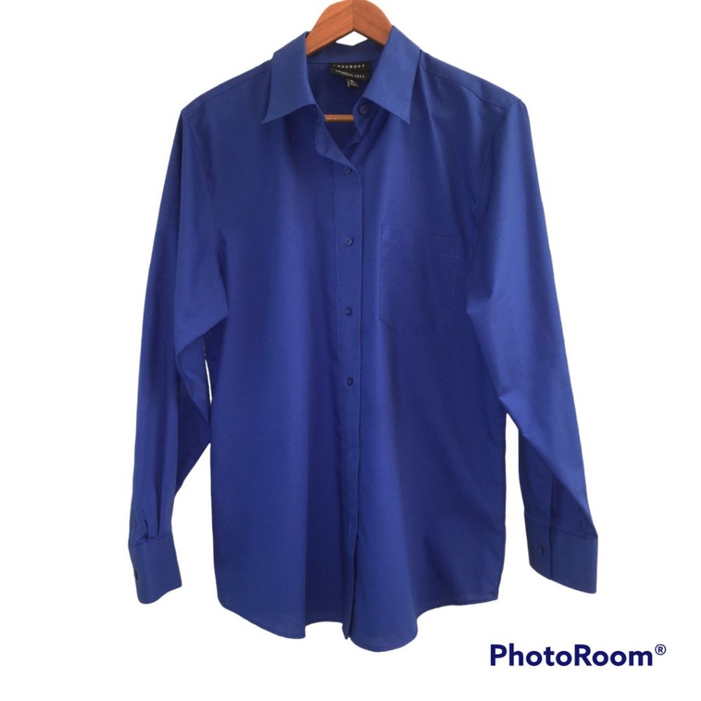 Foxcroft women's long-sleeved classic fit collared button-down shirt